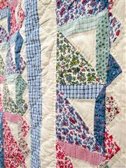 VTG QUEEN SIZE COTTON HANDMADE AND MACHINE CRAFTED MULTICOLORED PATCHWORK QUILT
